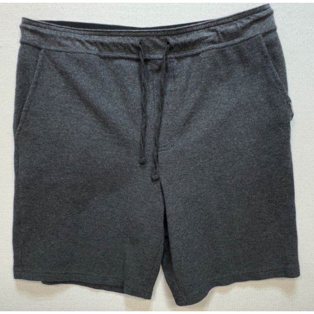 Eddie Bauer Men's Thermal Lounge Shorts Knit Stretch Size L Gray Lightweight